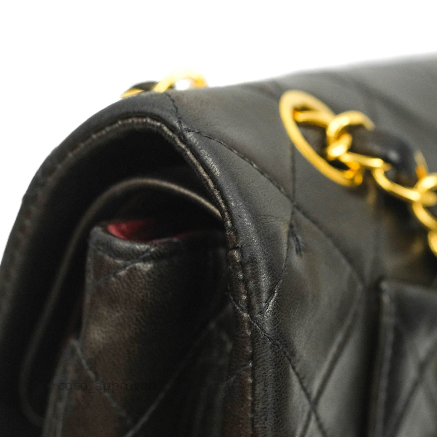 Chanel Classic Vintage Small S/M Flap Dark Brown Lambskin 24K Gold Hardware