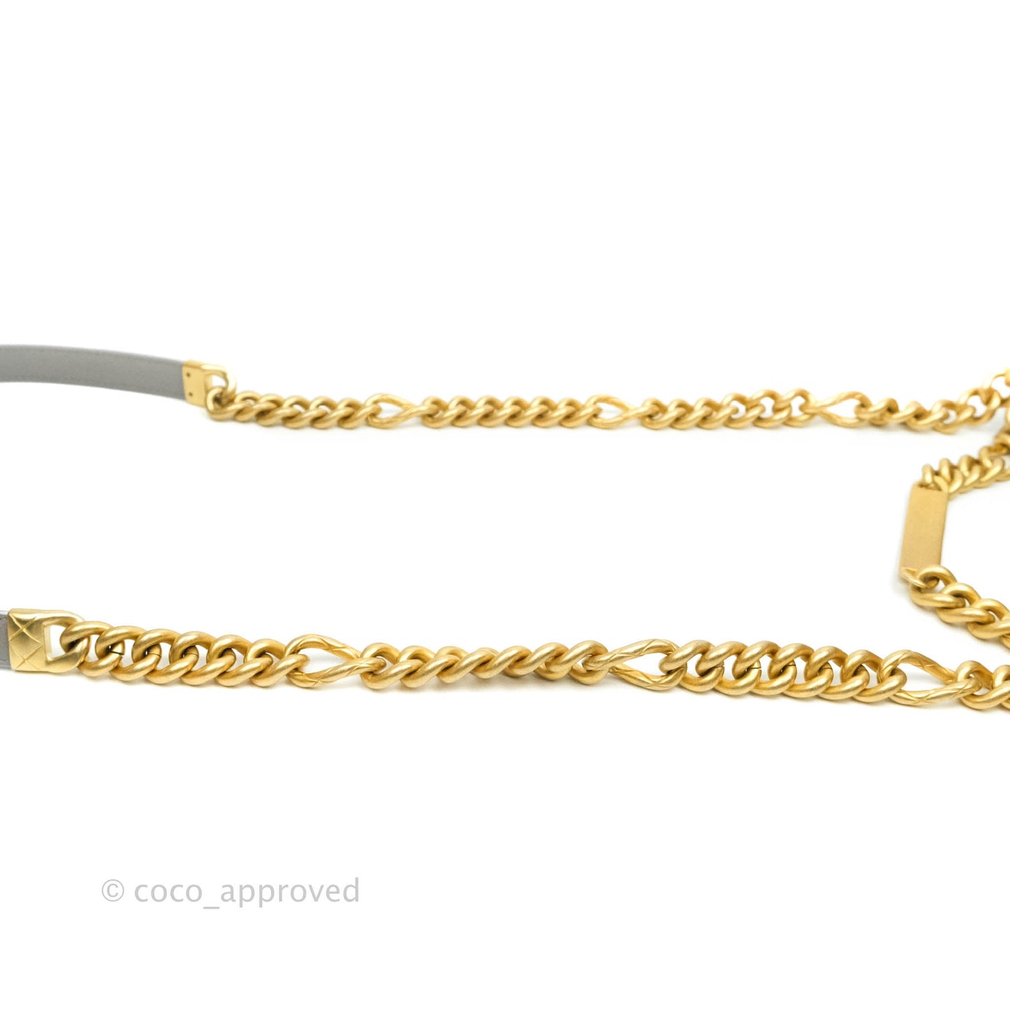 Chanel Flat Quilted Mini Flap Bag Grey Caviar Aged Gold Hardware 21B