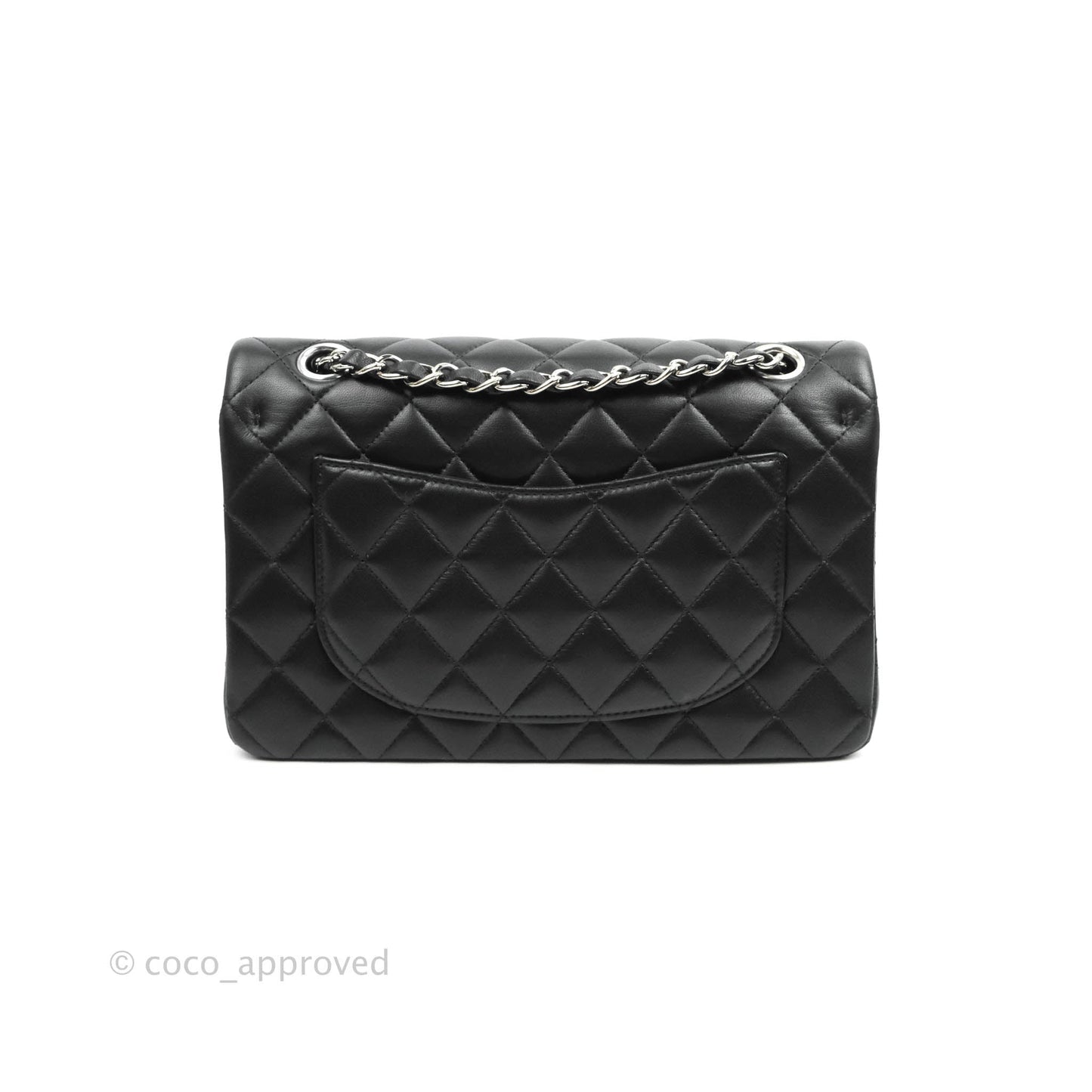 Chanel Small S/M Classic Flap Black Lambskin Silver Hardware