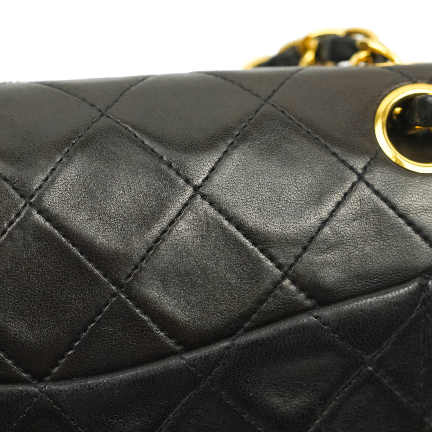 Chanel Classic Vintage Small S/M Flap Dark Brown Lambskin 24K Gold Hardware