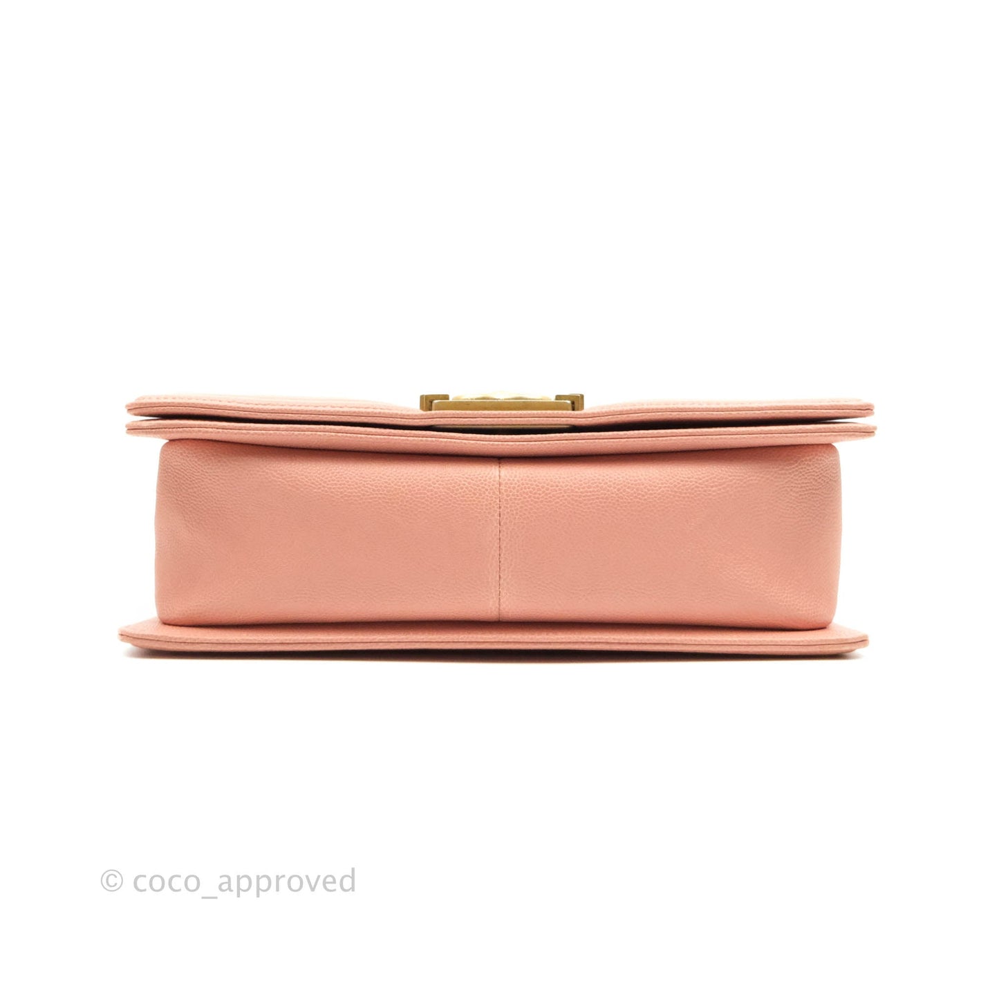Chanel Quilted Medium Boy Bag Pink Caviar Aged Gold Hardware