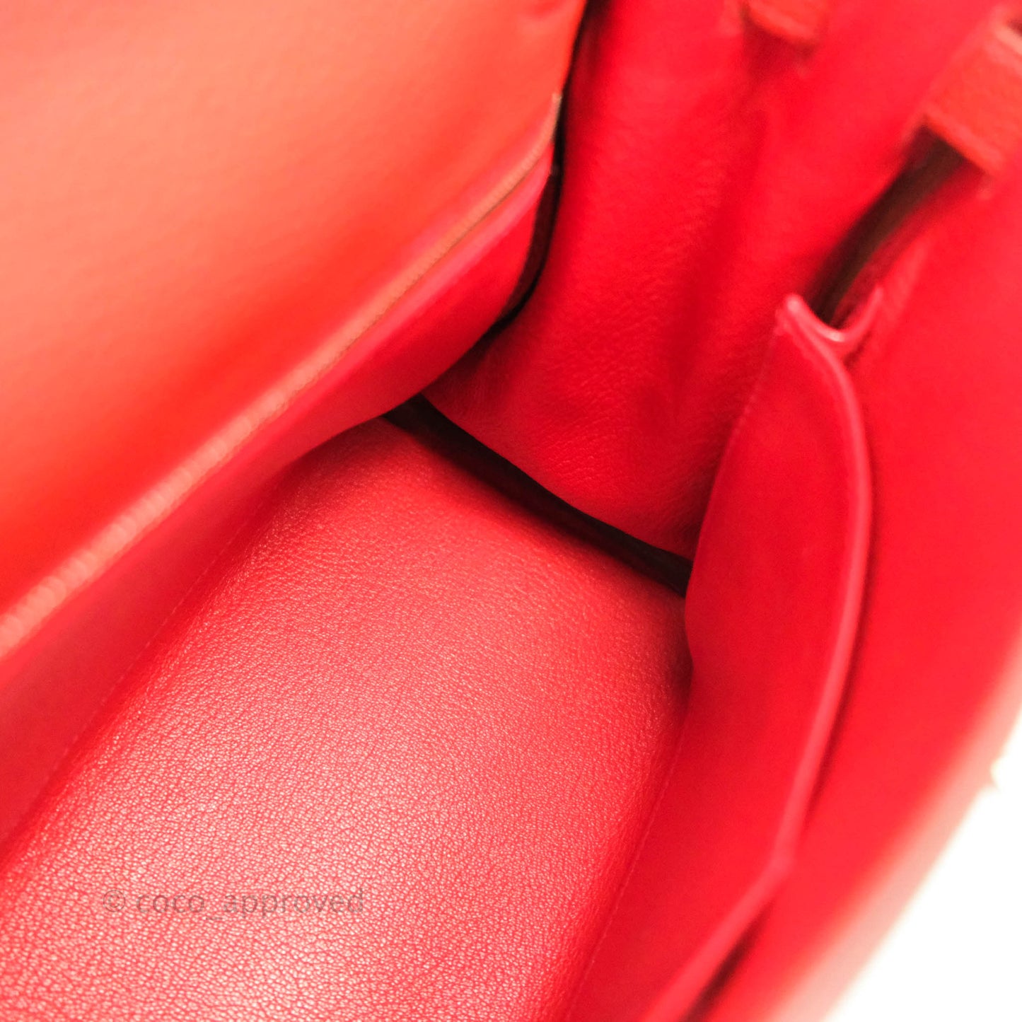 Hermès Kelly 28 Retourne Taurillon Red Clemence Palladium Hardware