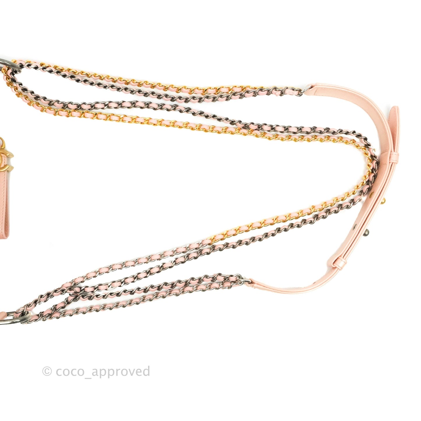 Chanel Small Gabrielle Hobo Iridescent Pink Aged Calfskin Mixed Hardware