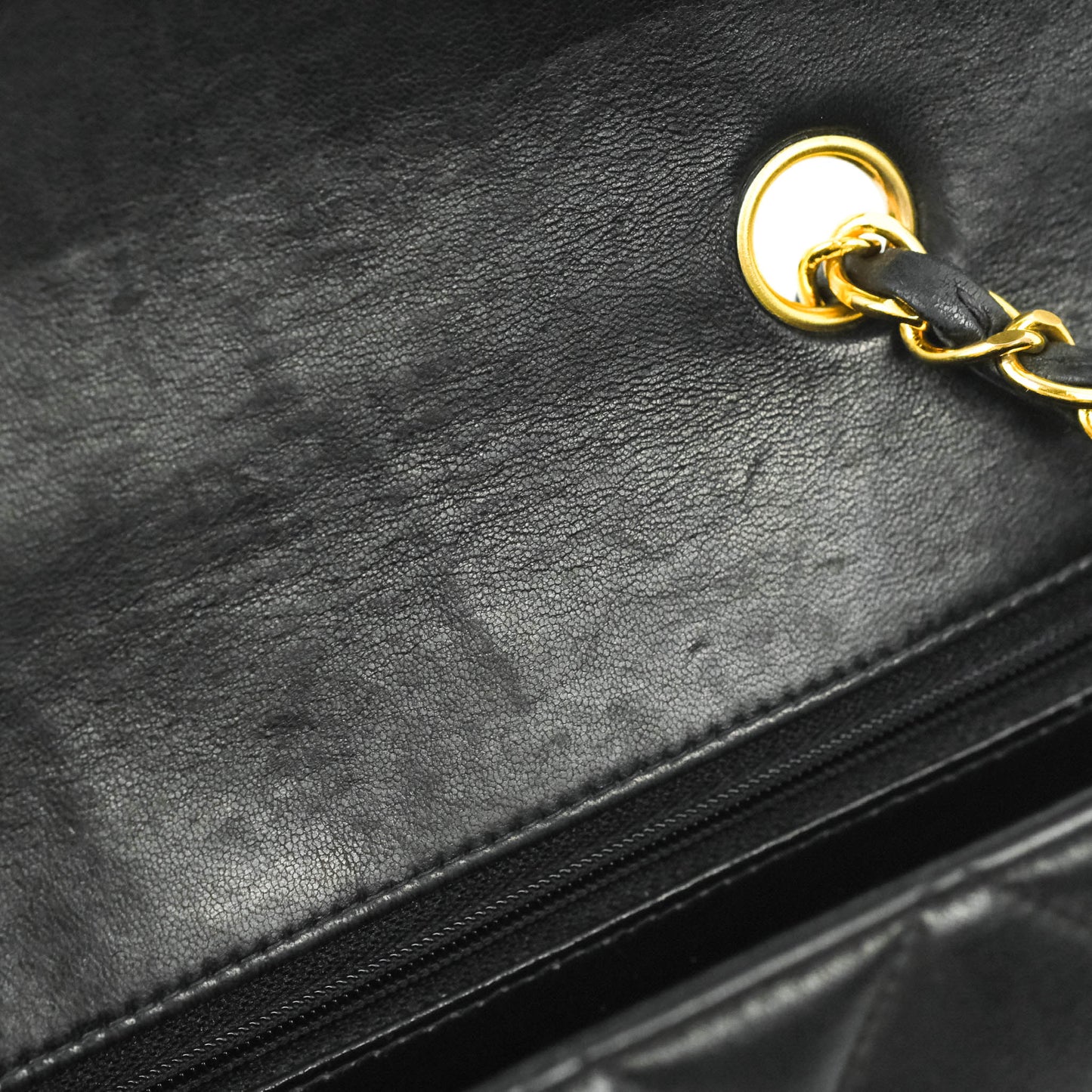 Chanel Vintage Small Quilted Classic Diana Flap Bag Black Lambskin 24K Gold Hardware