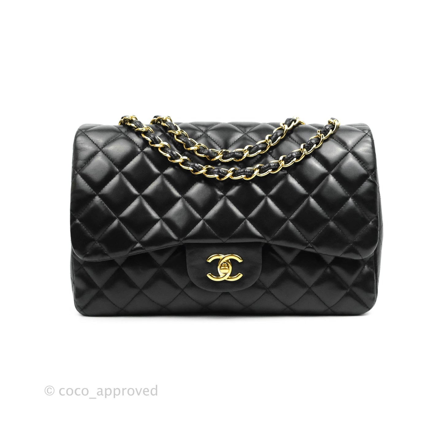 Chanel Jumbo Single Flap Black Lambskin Gold Hardware