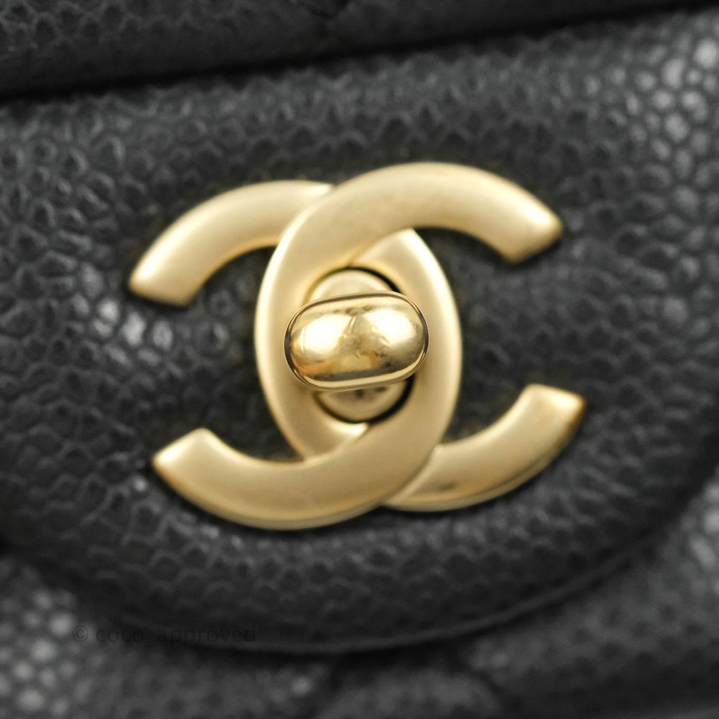 Chanel Quilted Mini Square Iridescent Black Caviar Matte Gold Hardware