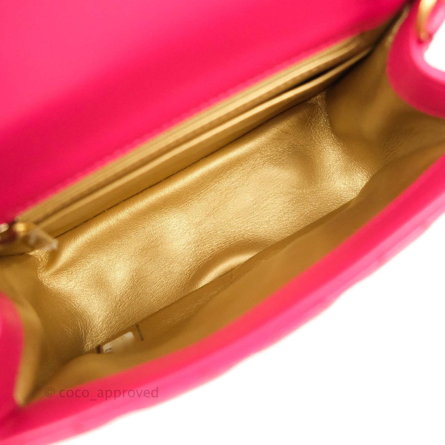 Chanel Pearl Crush Mini Square Quilted Pink Lambskin Aged Gold Hardware