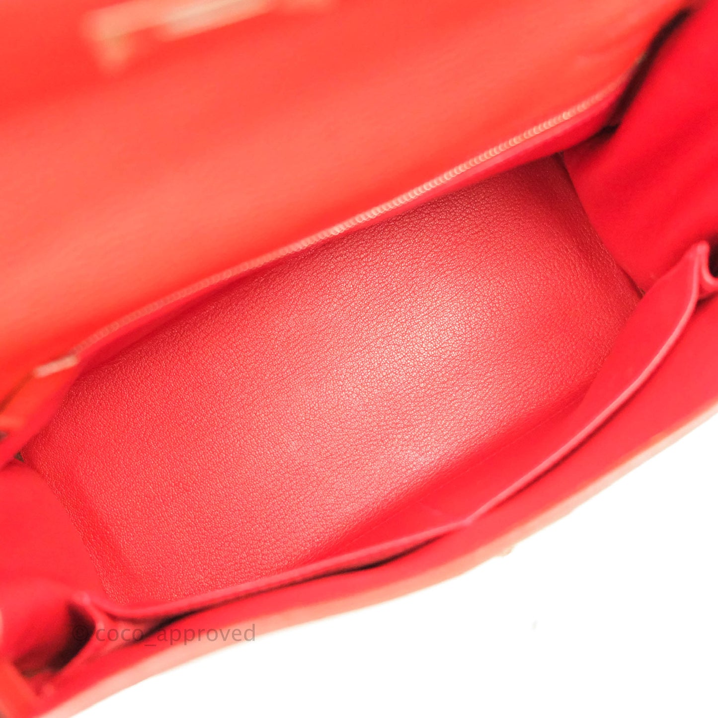 Hermès Kelly 28 Retourne Taurillon Red Clemence Palladium Hardware
