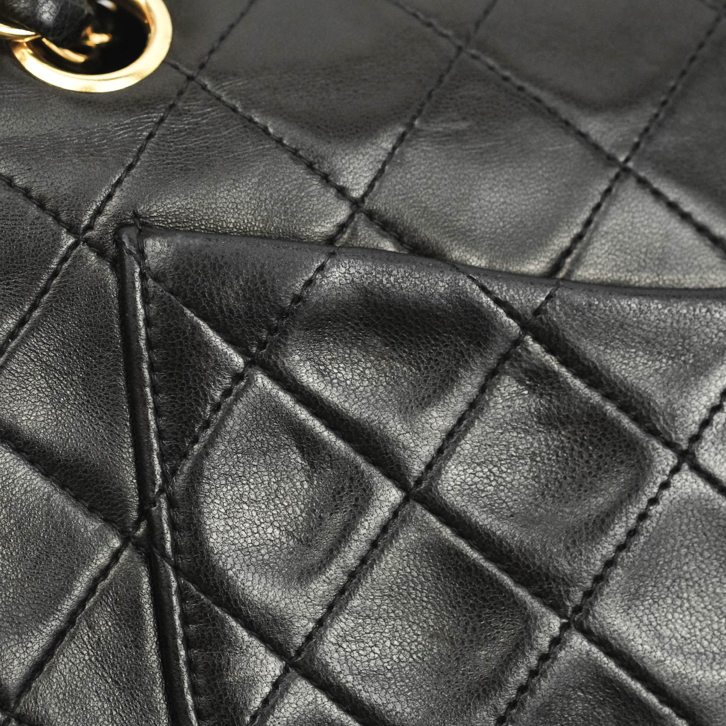 Chanel Classic Vintage Small S/M Flap Dark Brown Lambskin 24K Gold Hardware