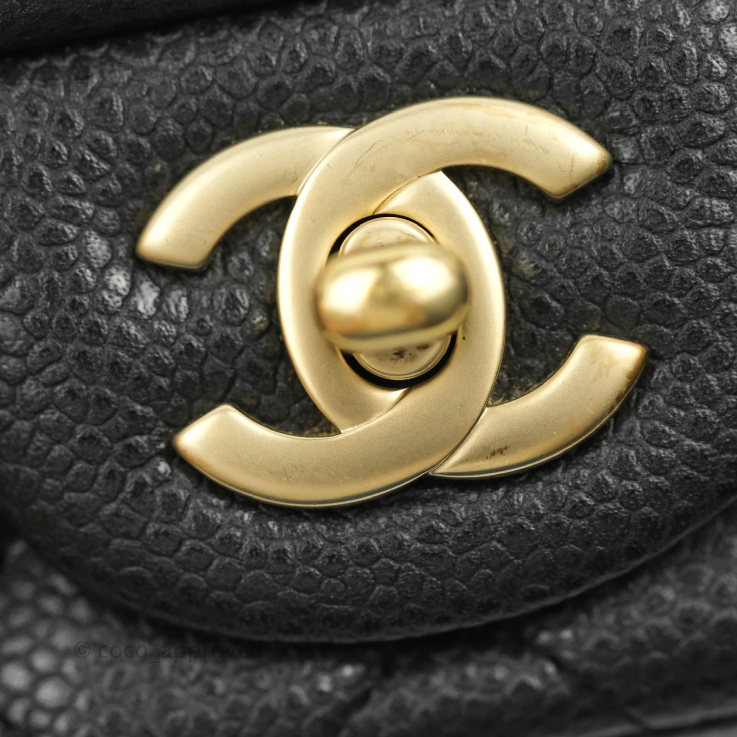 Chanel Quilted Mini Square Iridescent Black Caviar Matte Gold Hardware
