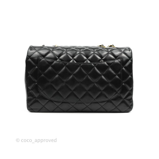 Chanel Jumbo Single Flap Black Lambskin Gold Hardware