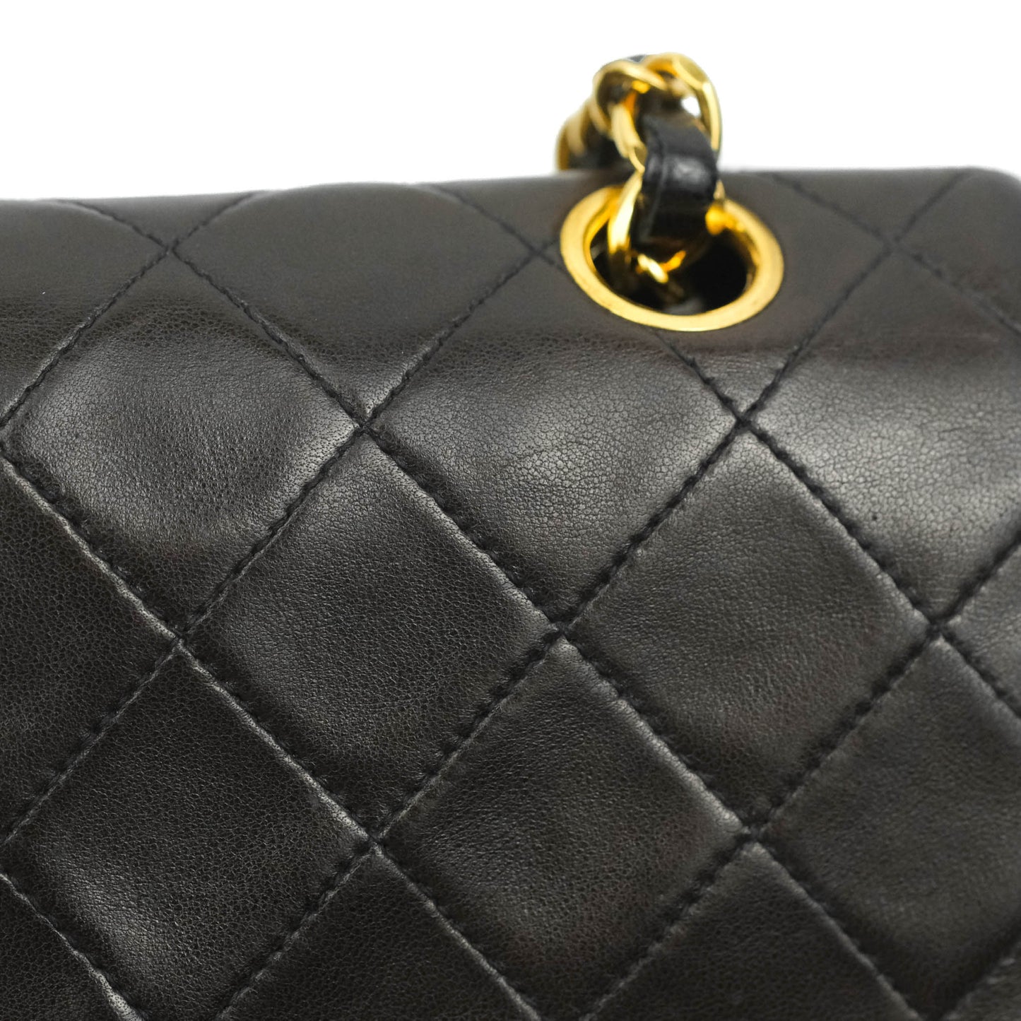 Chanel Classic Vintage Small S/M Flap Dark Brown Lambskin 24K Gold Hardware