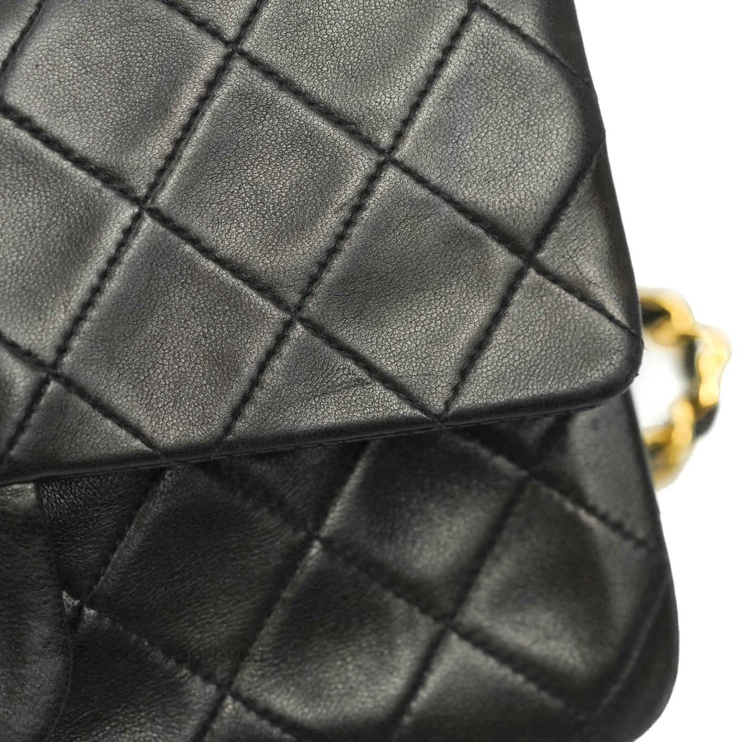 Chanel Classic Vintage Small S/M Flap Dark Brown Lambskin 24K Gold Hardware