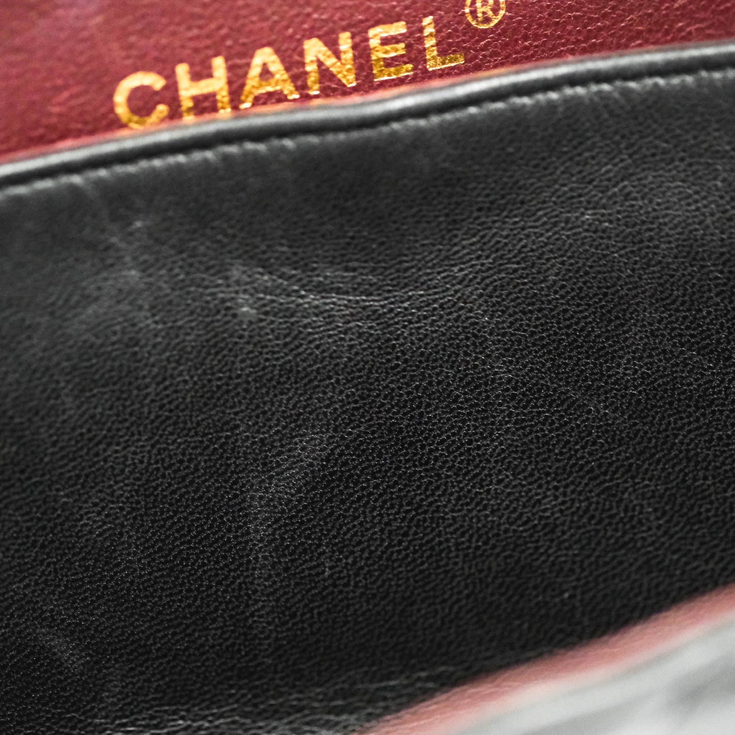 Chanel Classic M/L Medium Double Flap Black Lambskin Gold Hardware
