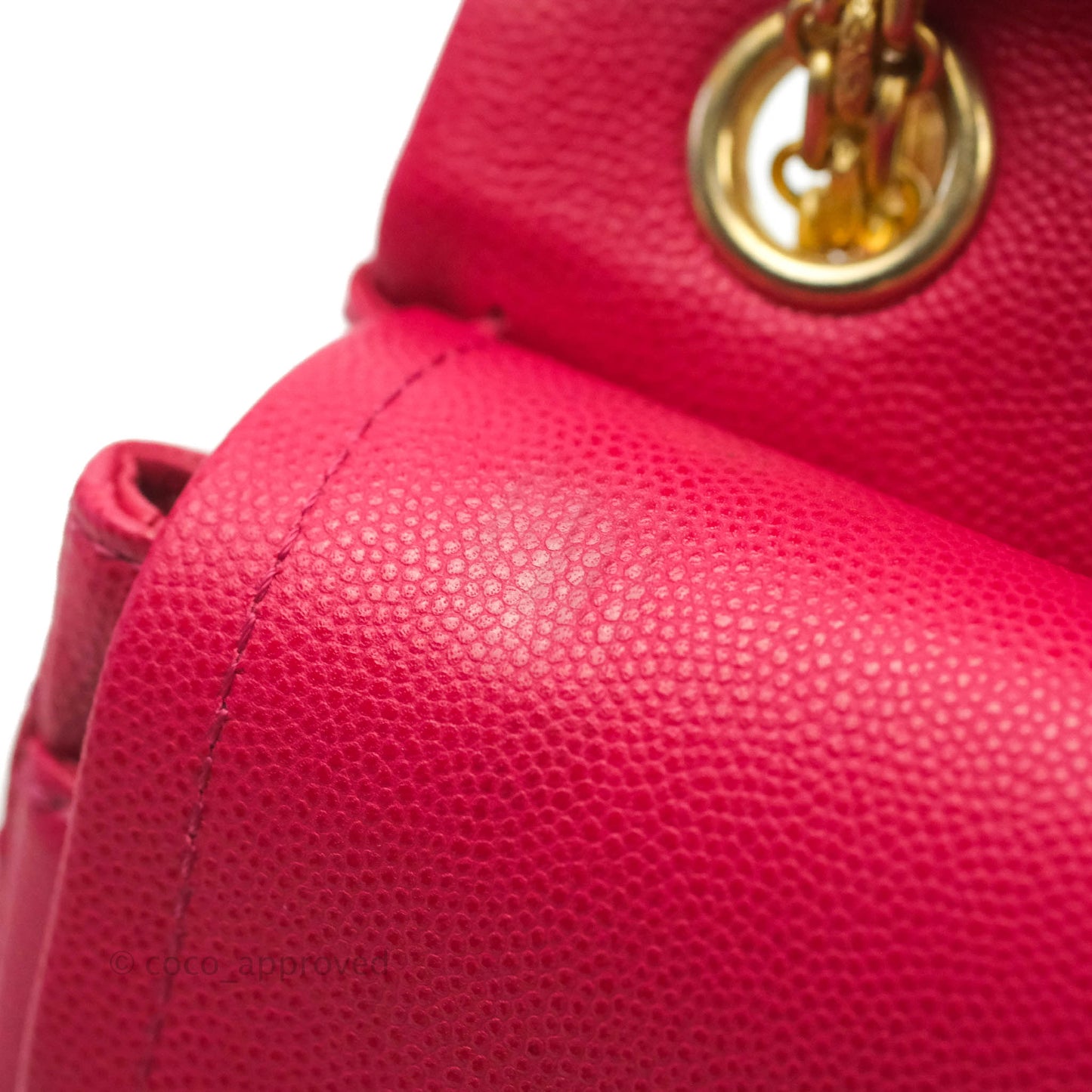 Chanel Reissue 224 Flap Quilted Fuschia Pink Caviar Aged Gold Hardware
