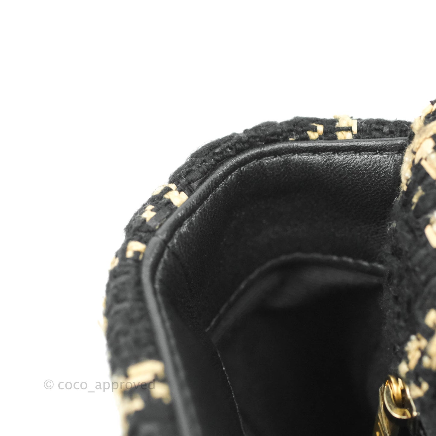 Chanel 19 Small Tweed Black Beige Mixed Hardware