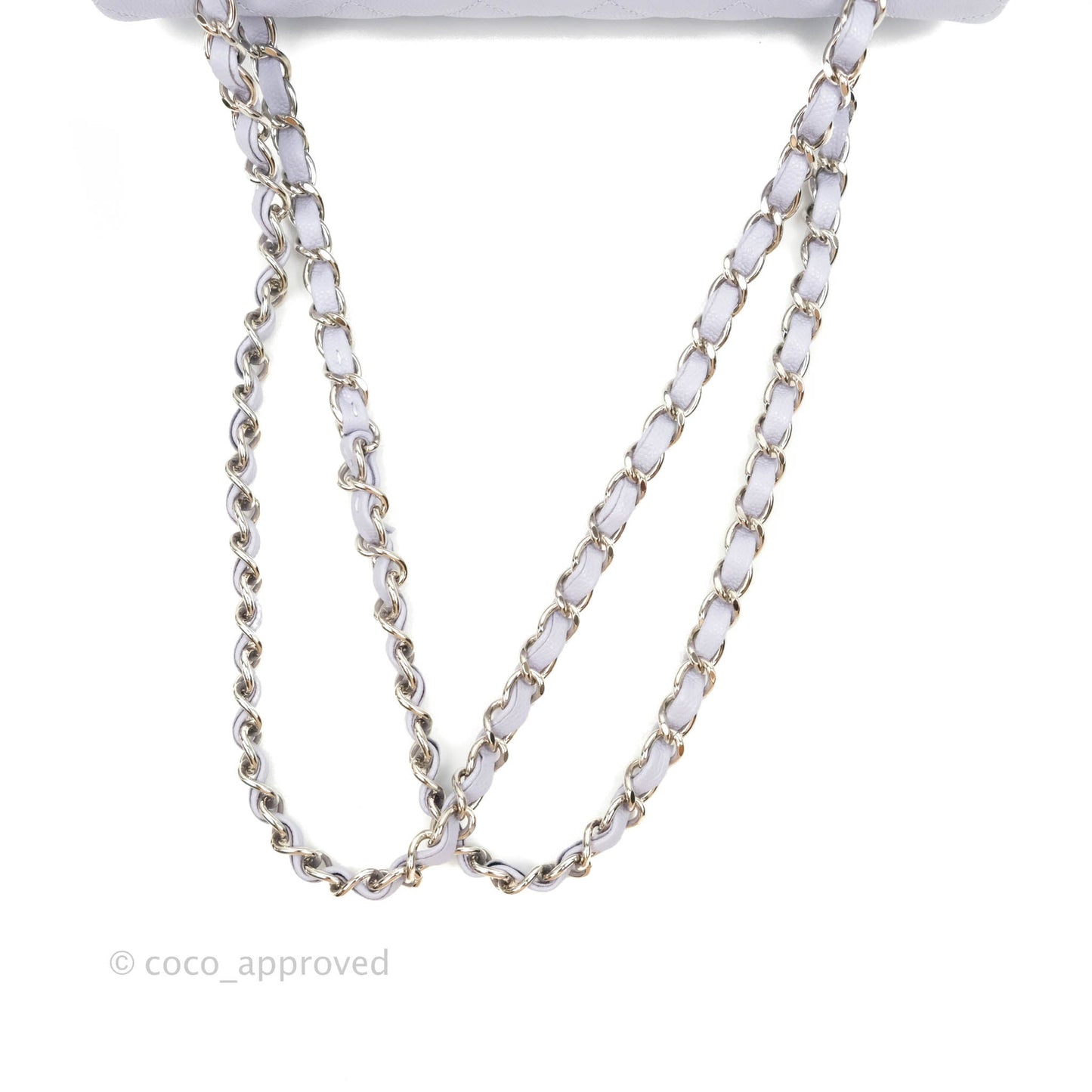 Chanel Classic Small S/M Flap Lilac Caviar Silver Hardware 21K