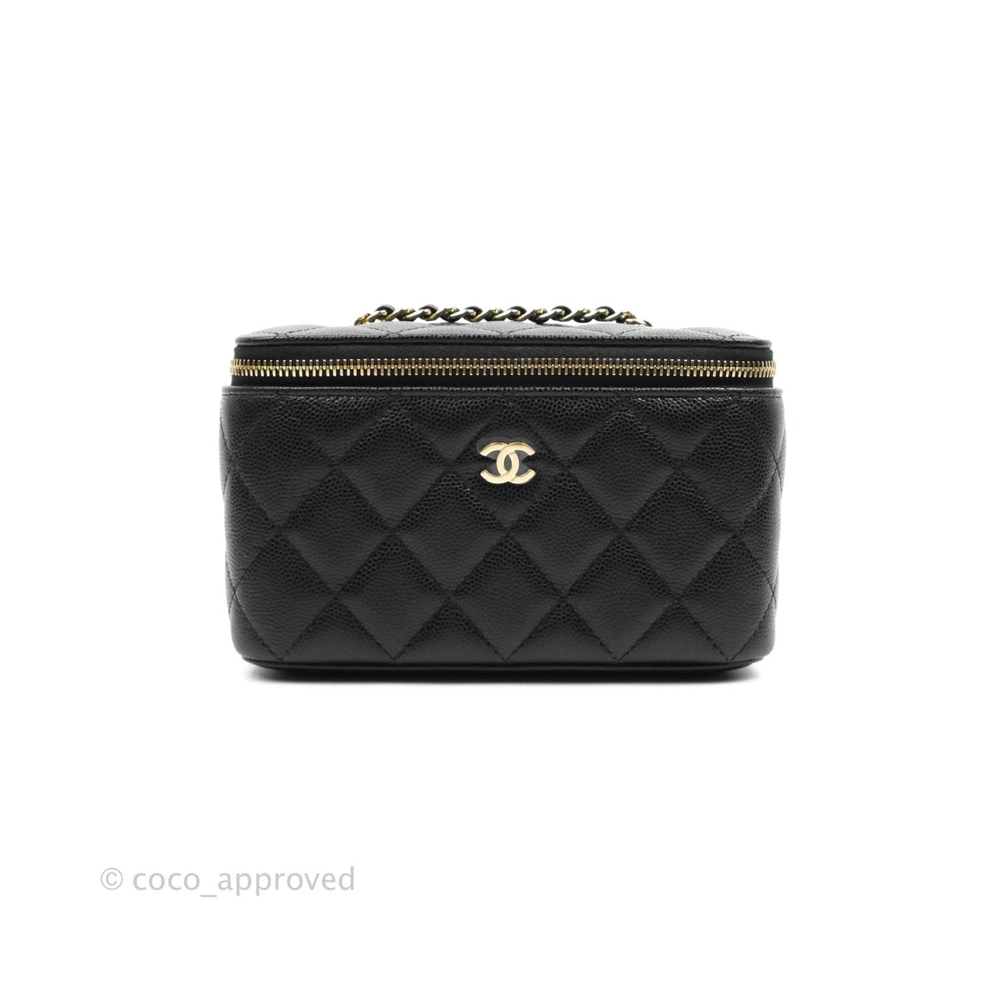 Chanel Classic Vanity Rectangular Black Caviar Gold Hardware