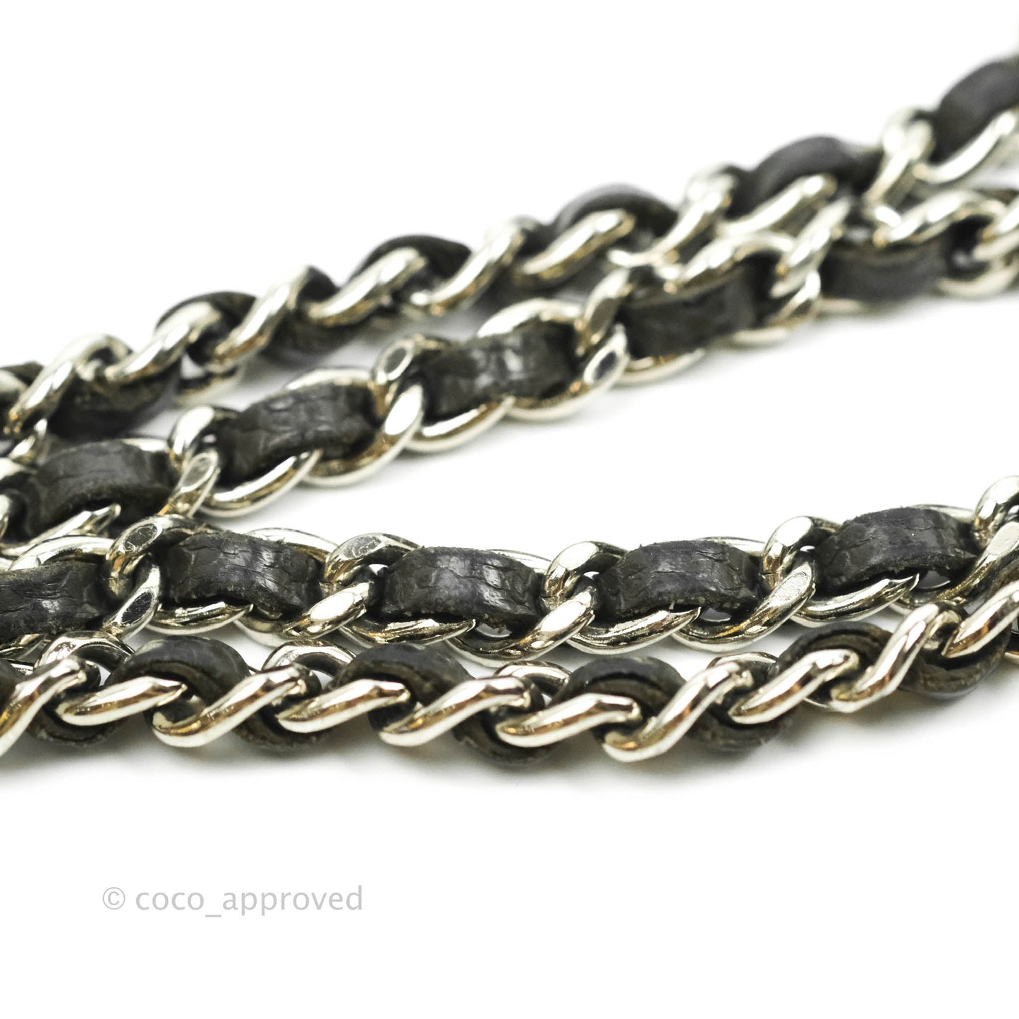 Chanel Wallet on Chain Dark Grey Caviar Silver Hardware