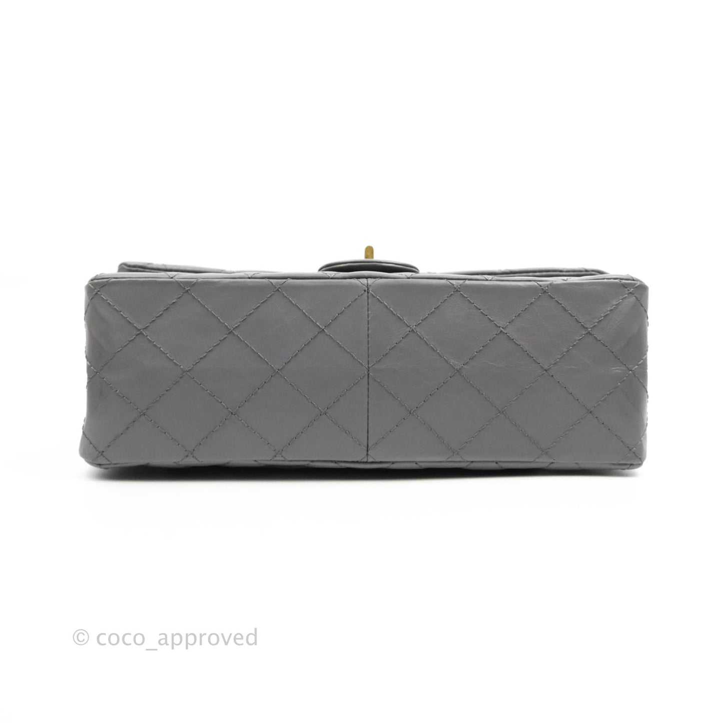 Chanel Quilted Reissue 226 Flap Grey Calfskin Aged Gold Hardware