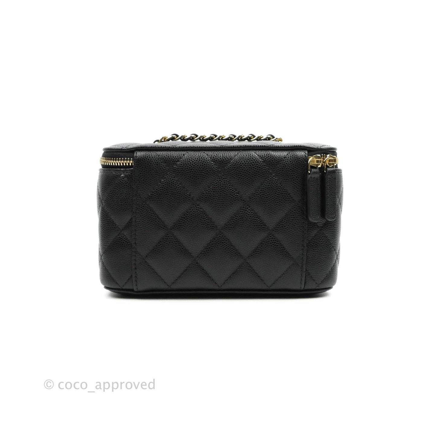 Chanel Classic Vanity Rectangular Black Caviar Gold Hardware