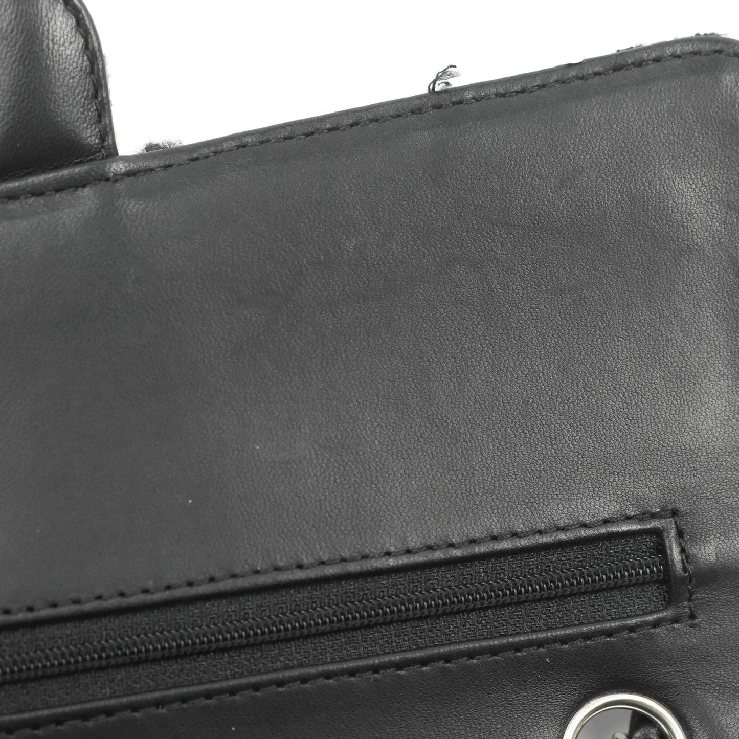 Chanel Quilted M/L Medium Double Flap Black White Tweed Silver Hardware