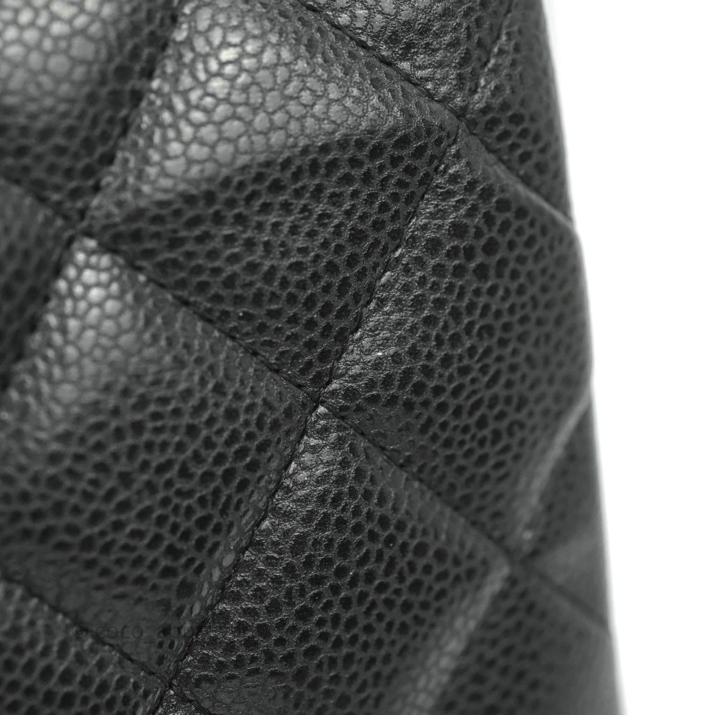 Chanel Quilted Clutch with Chain Caviar Iridescent Black Gold Hardware