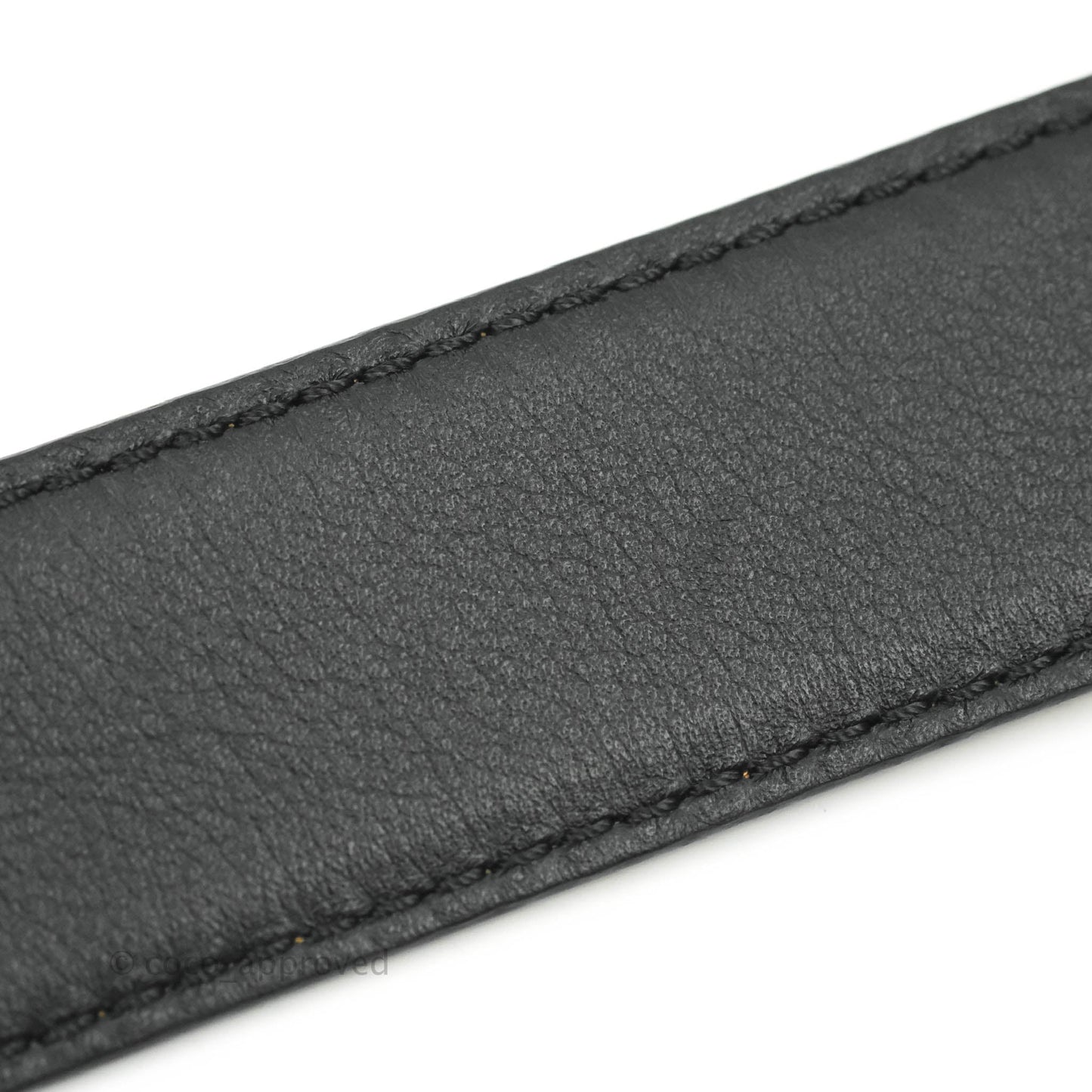 Loewe Anagram Buckle Tan Black Calfskin Reversible Belt