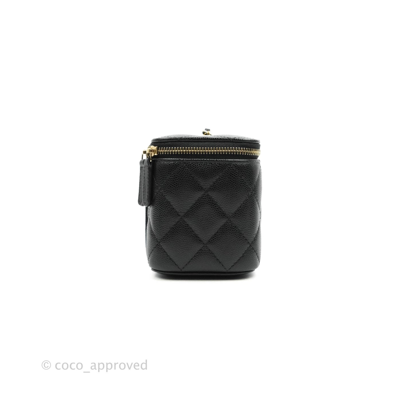 Chanel Classic Vanity Rectangular Black Caviar Gold Hardware
