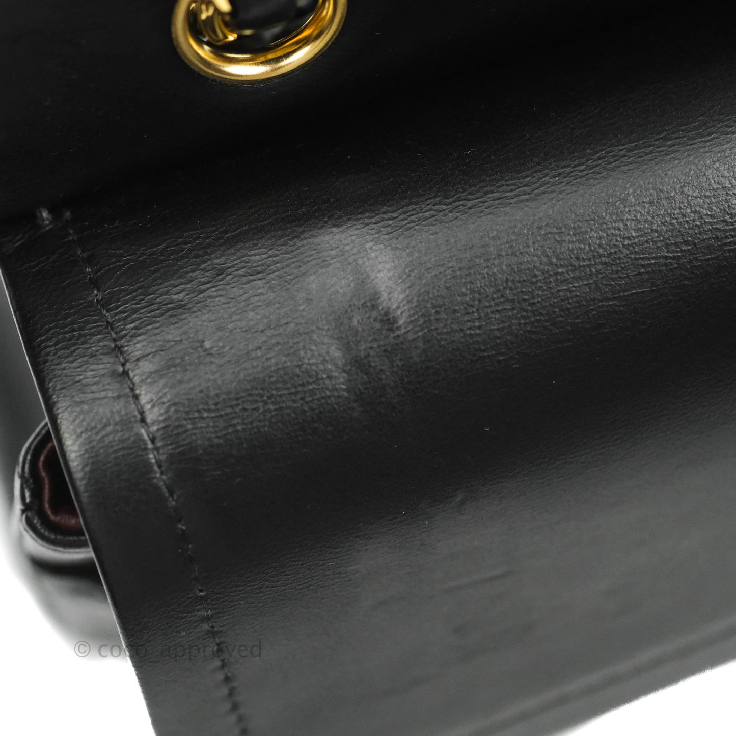 Chanel Classic M/L Medium Double Flap Black Lambskin Gold Hardware