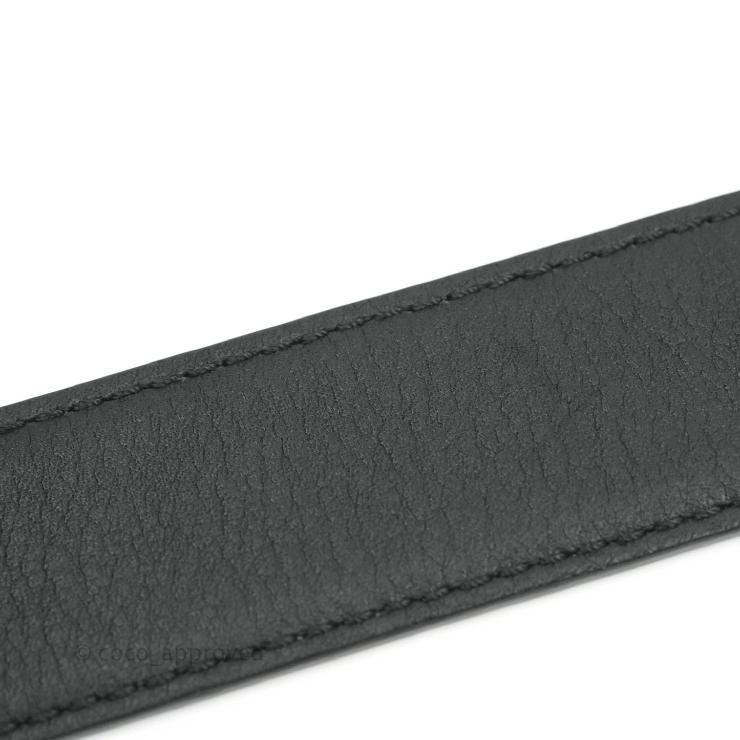 Loewe Anagram Buckle Tan Black Calfskin Reversible Belt