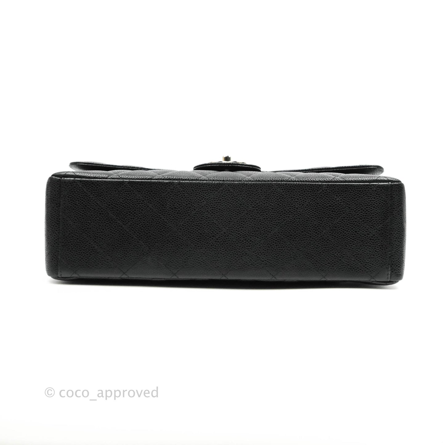 Chanel Quilted Maxi Double Flap Black Caviar Silver Hardware