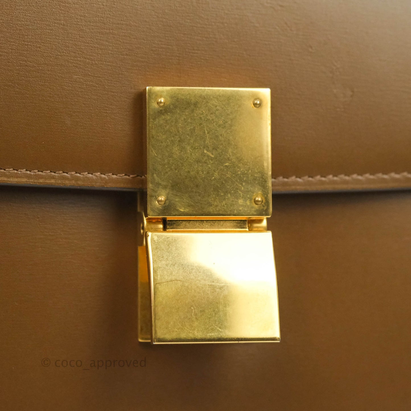 Celine Medium Classic Box Flap Caramel Calfskin
