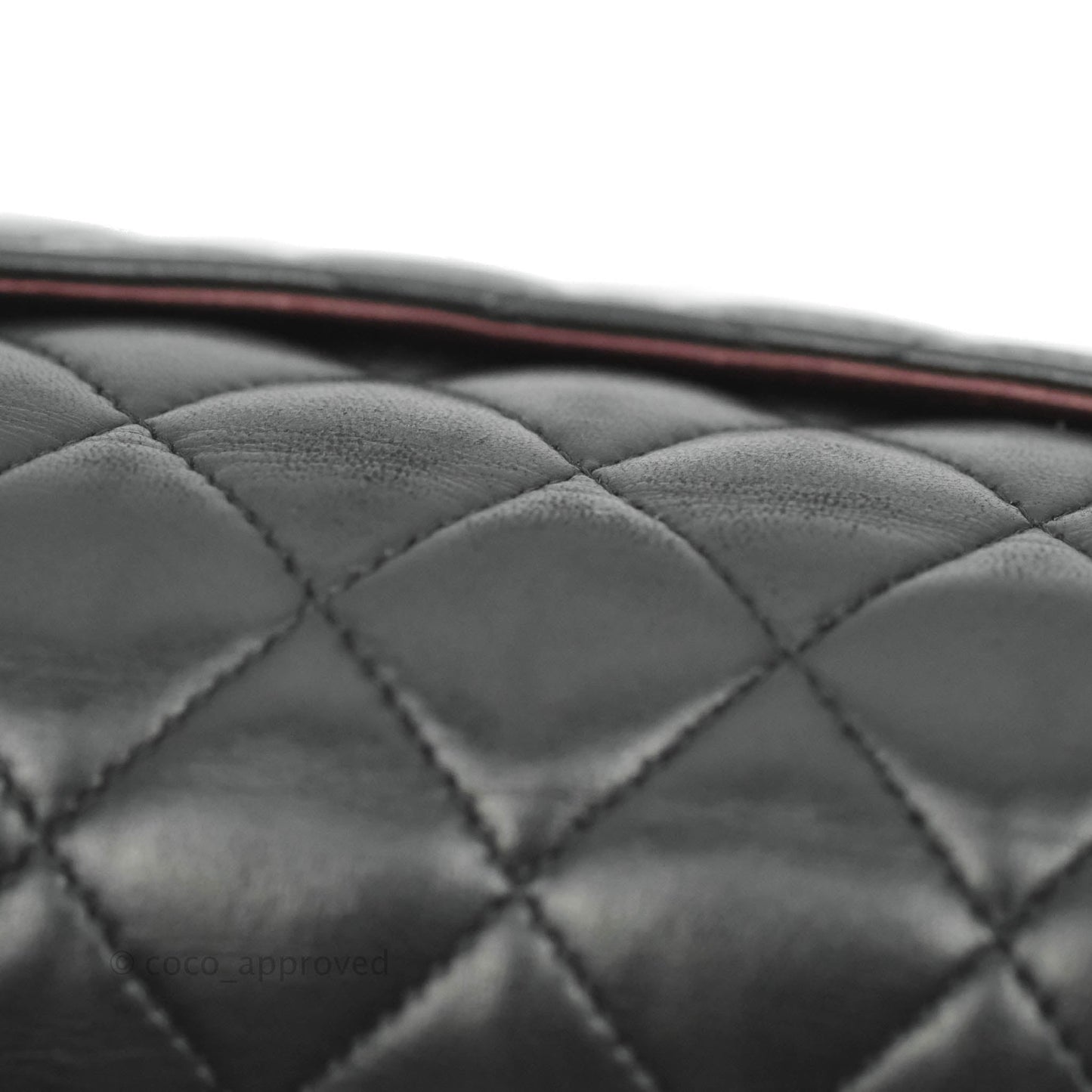 Chanel Classic M/L Medium Double Flap Black Lambskin Gold Hardware