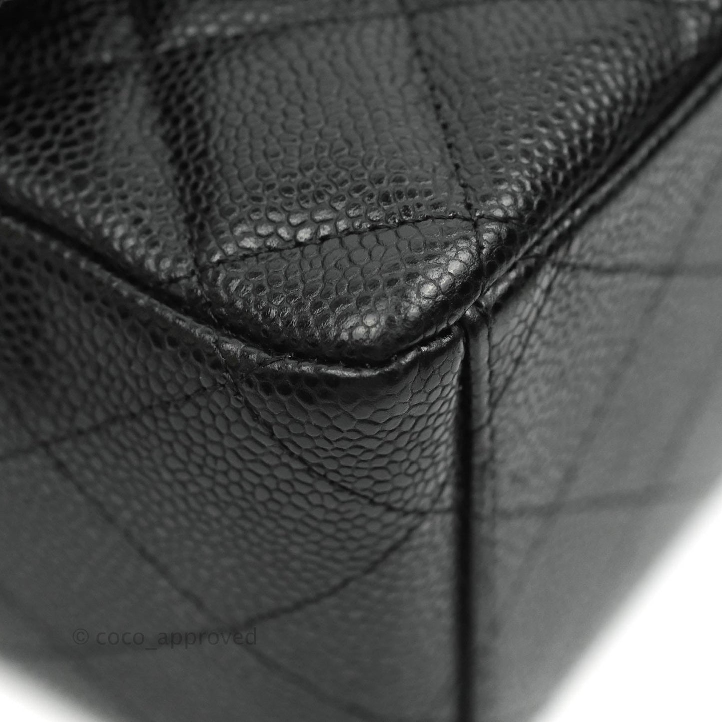 Chanel Quilted Maxi Double Flap Black Caviar Silver Hardware