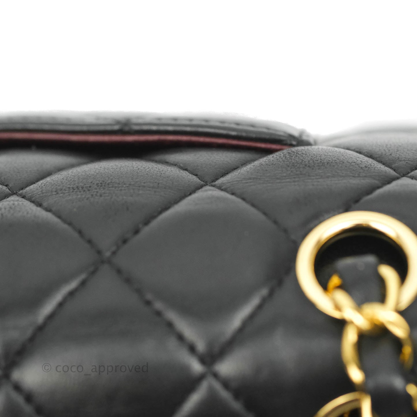Chanel Classic M/L Medium Double Flap Black Lambskin Gold Hardware