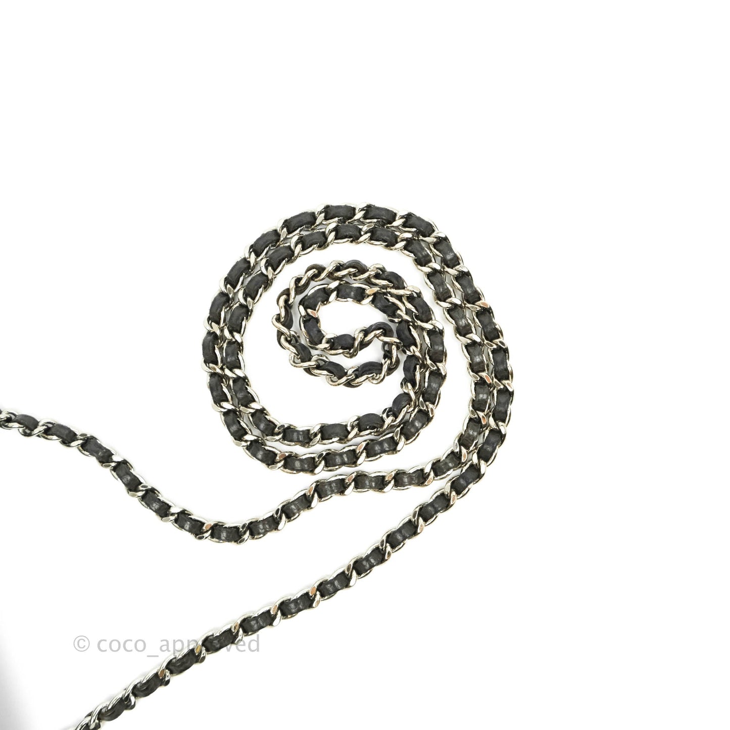 Chanel Wallet on Chain Dark Grey Caviar Silver Hardware