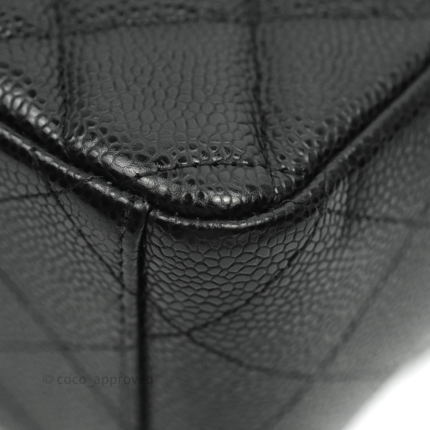 Chanel Quilted Maxi Double Flap Black Caviar Silver Hardware