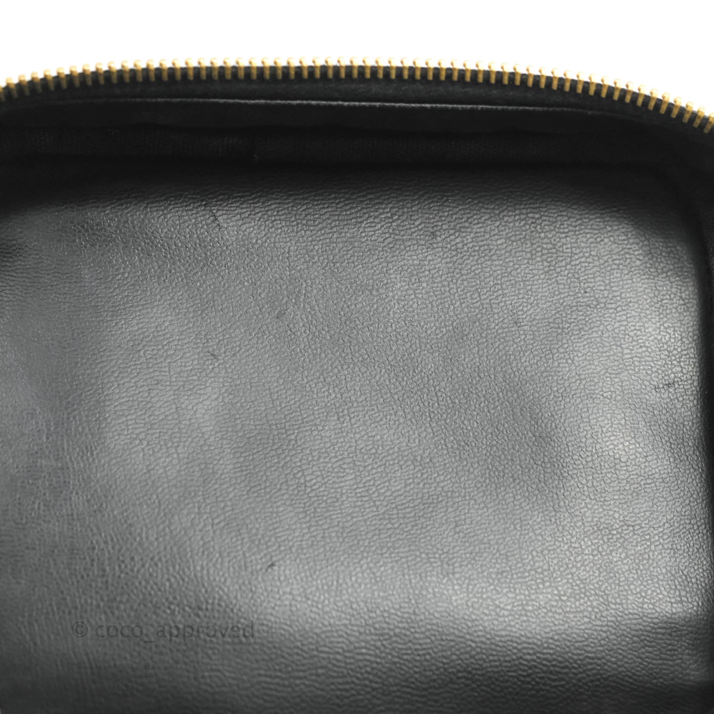 Chanel Vintage Vanity Case Black Caviar Gold Hardware
