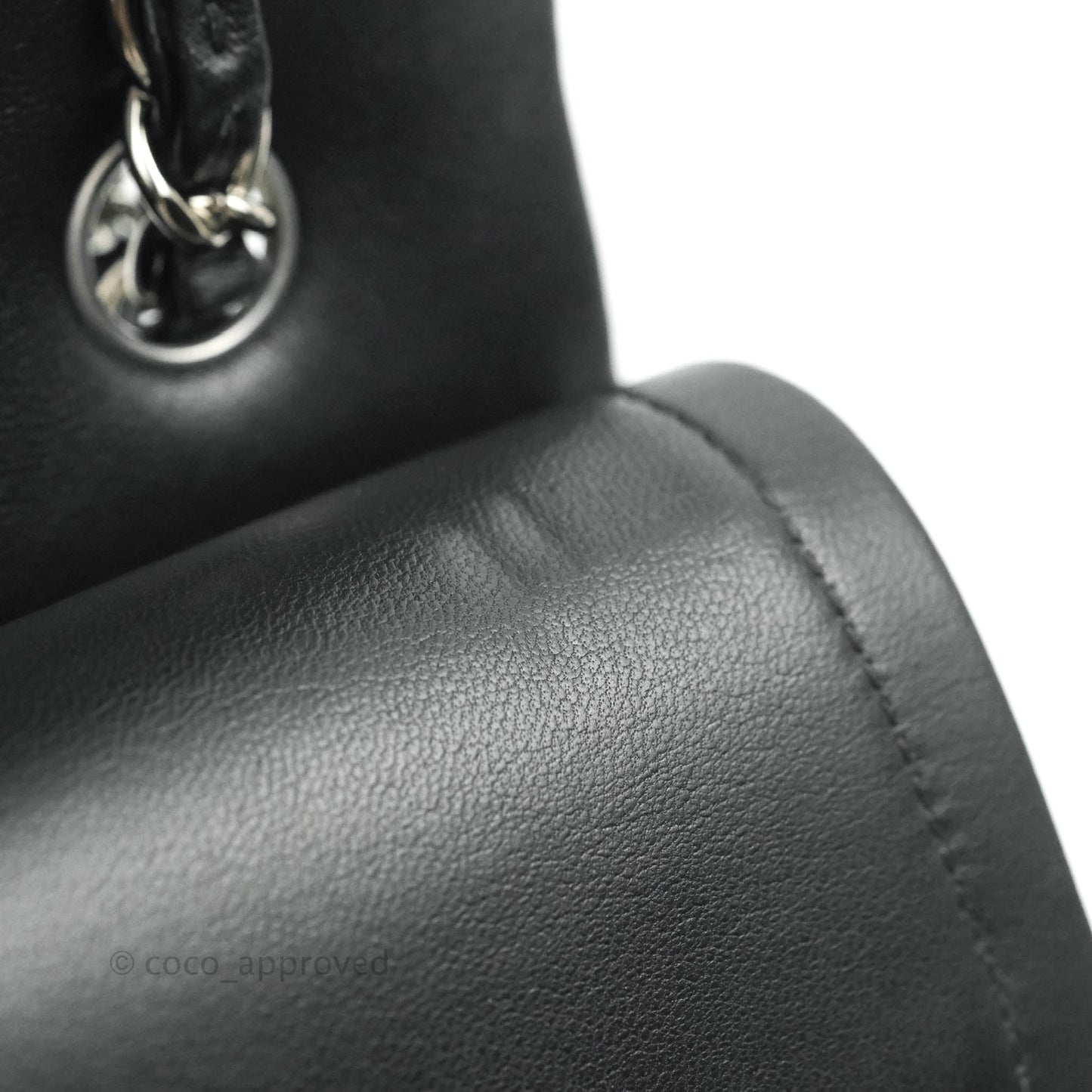 Chanel Small S/M Classic Flap Black Lambskin Silver Hardware
