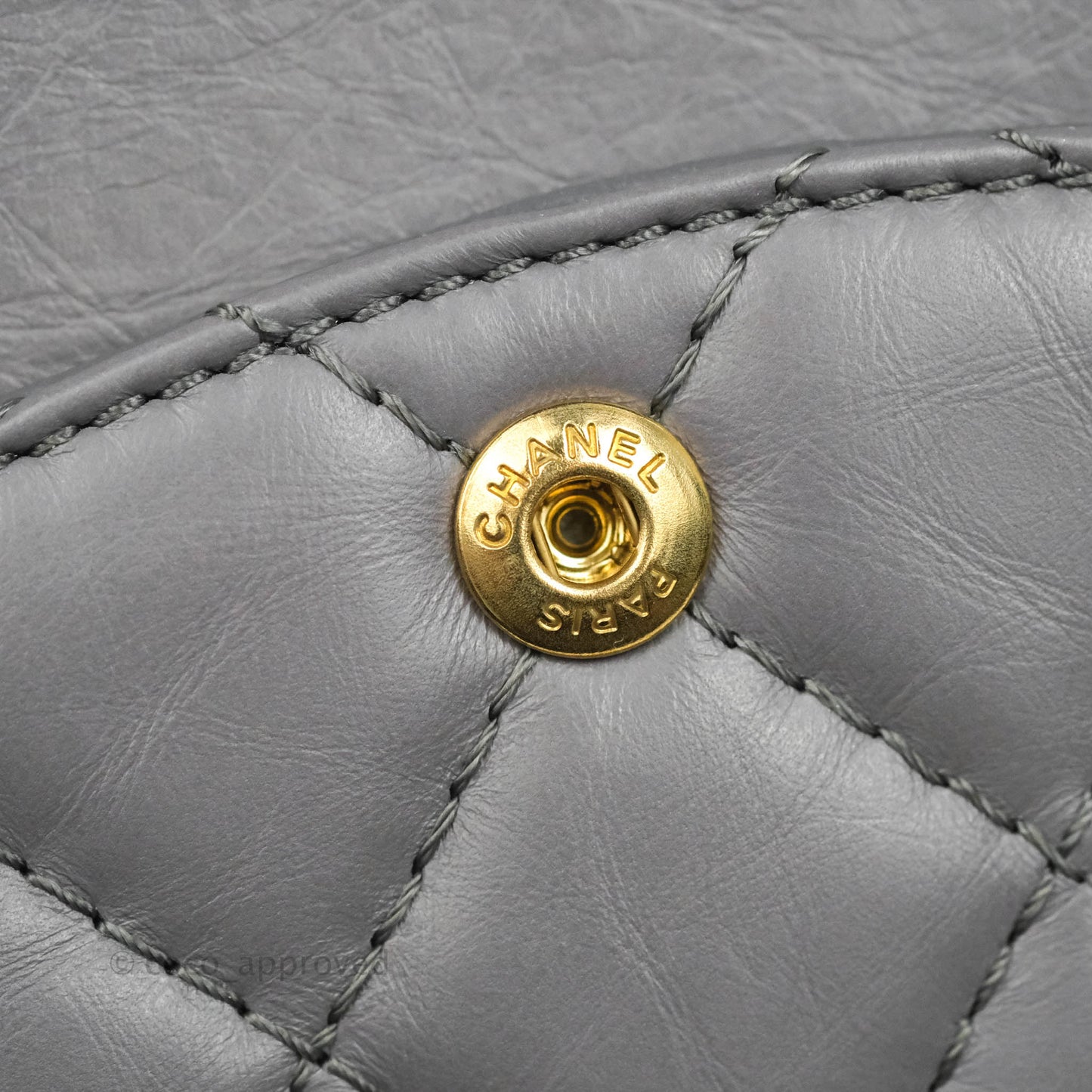 Chanel Quilted Reissue 226 Flap Grey Calfskin Aged Gold Hardware