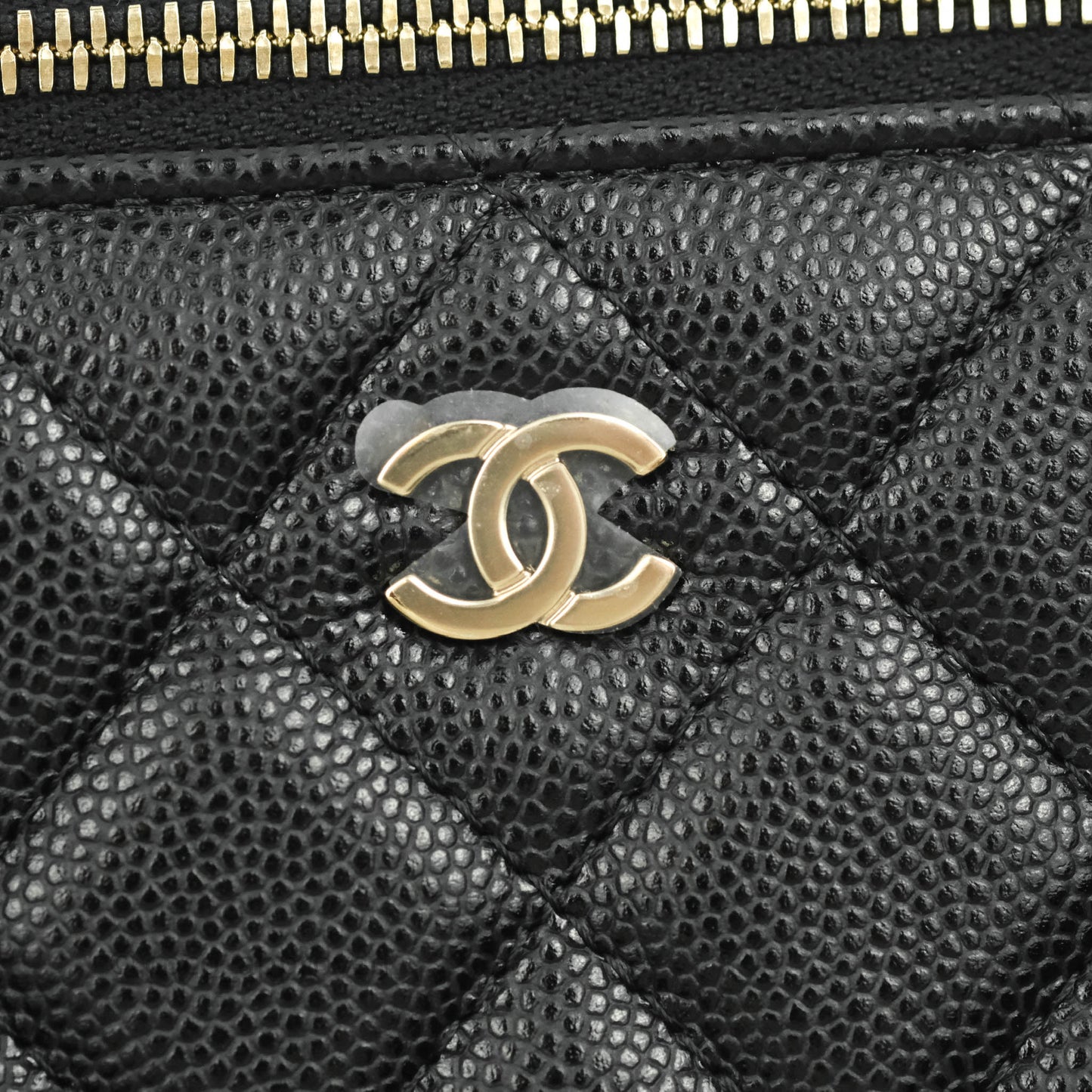 Chanel Classic Vanity Rectangular Black Caviar Gold Hardware