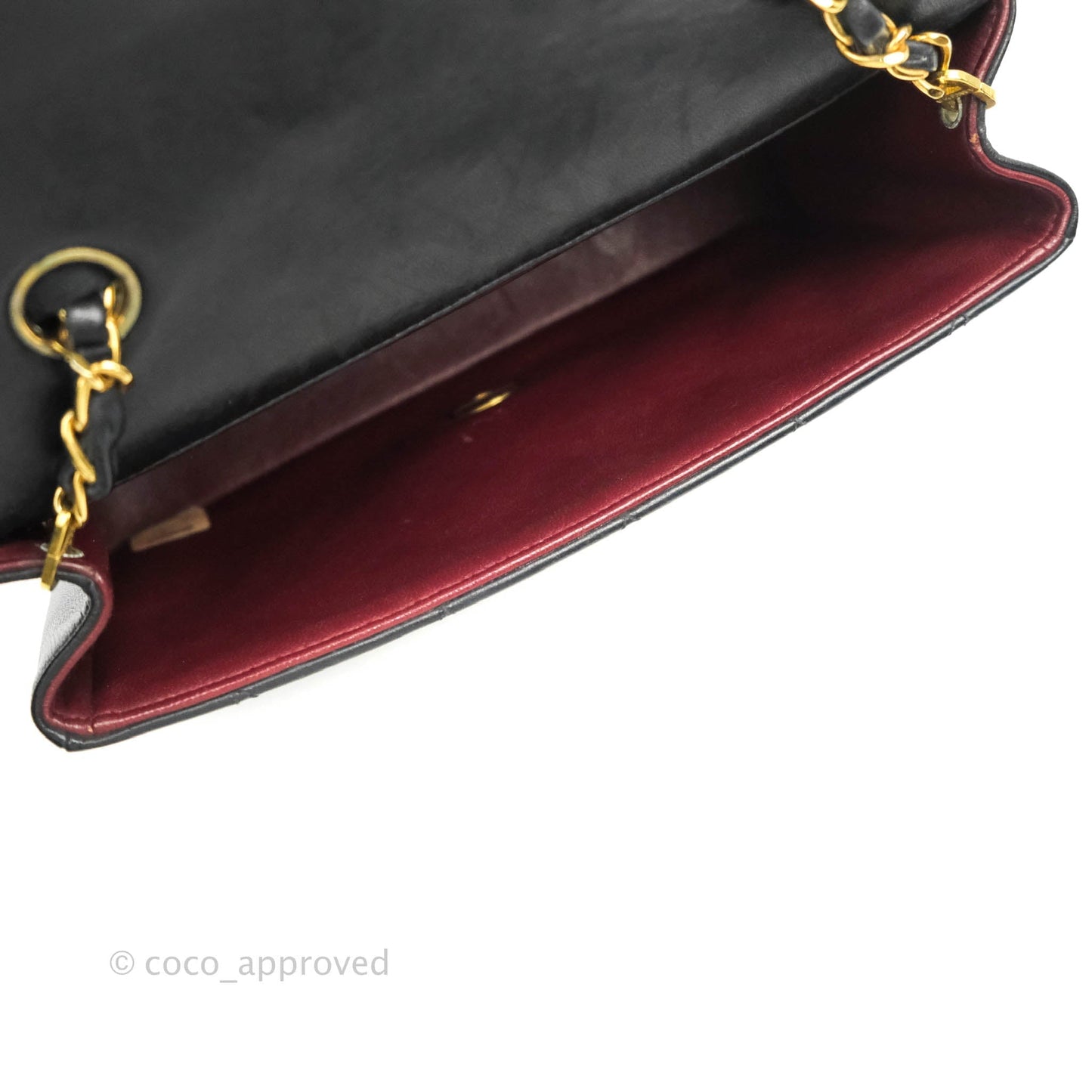 Chanel Vintage Small Classic Diana Flap Bag Black Lambskin 24K Gold Hardware