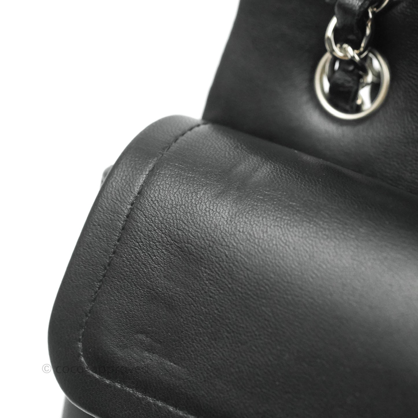 Chanel Small S/M Classic Flap Black Lambskin Silver Hardware