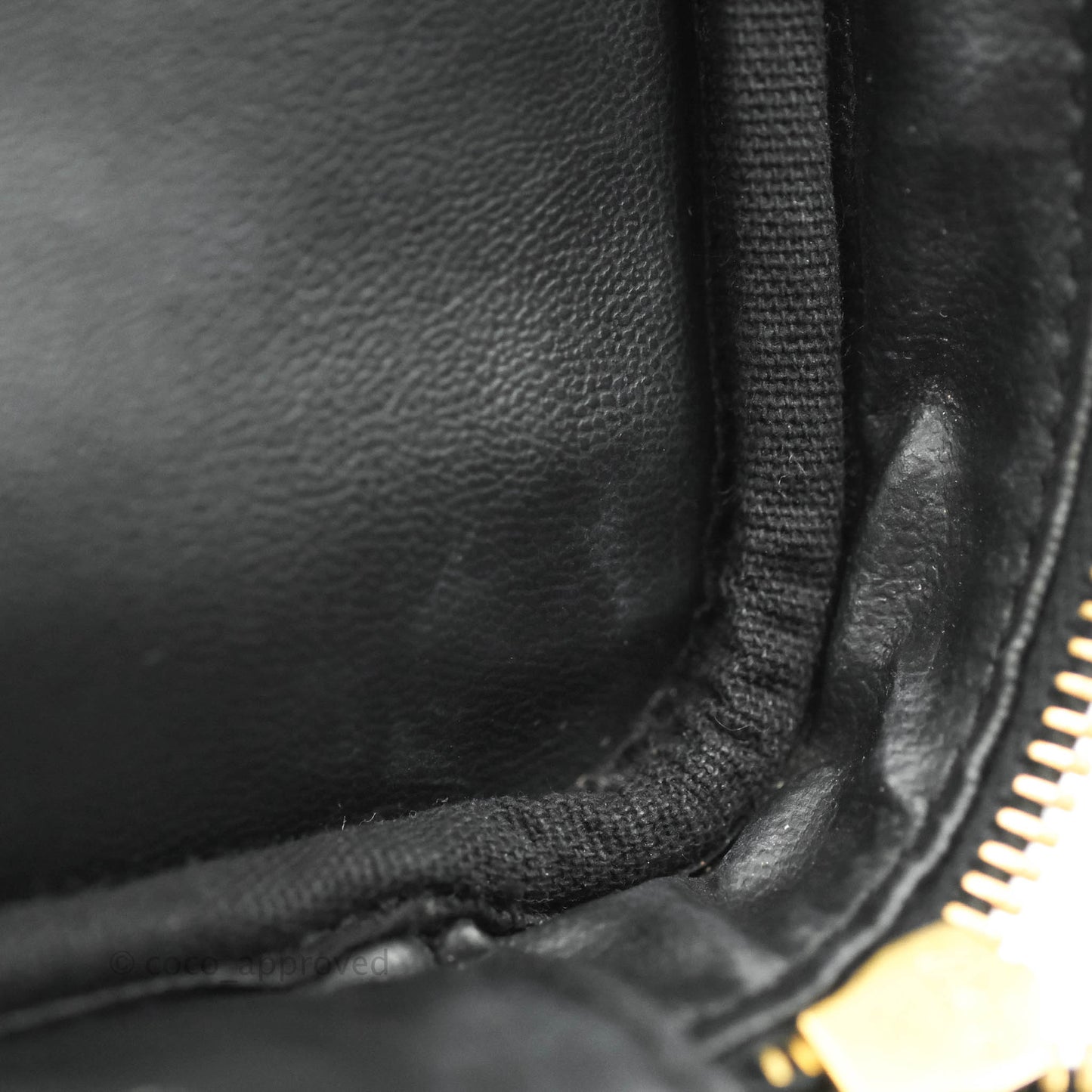 Chanel Vintage Vanity Case Black Caviar Gold Hardware