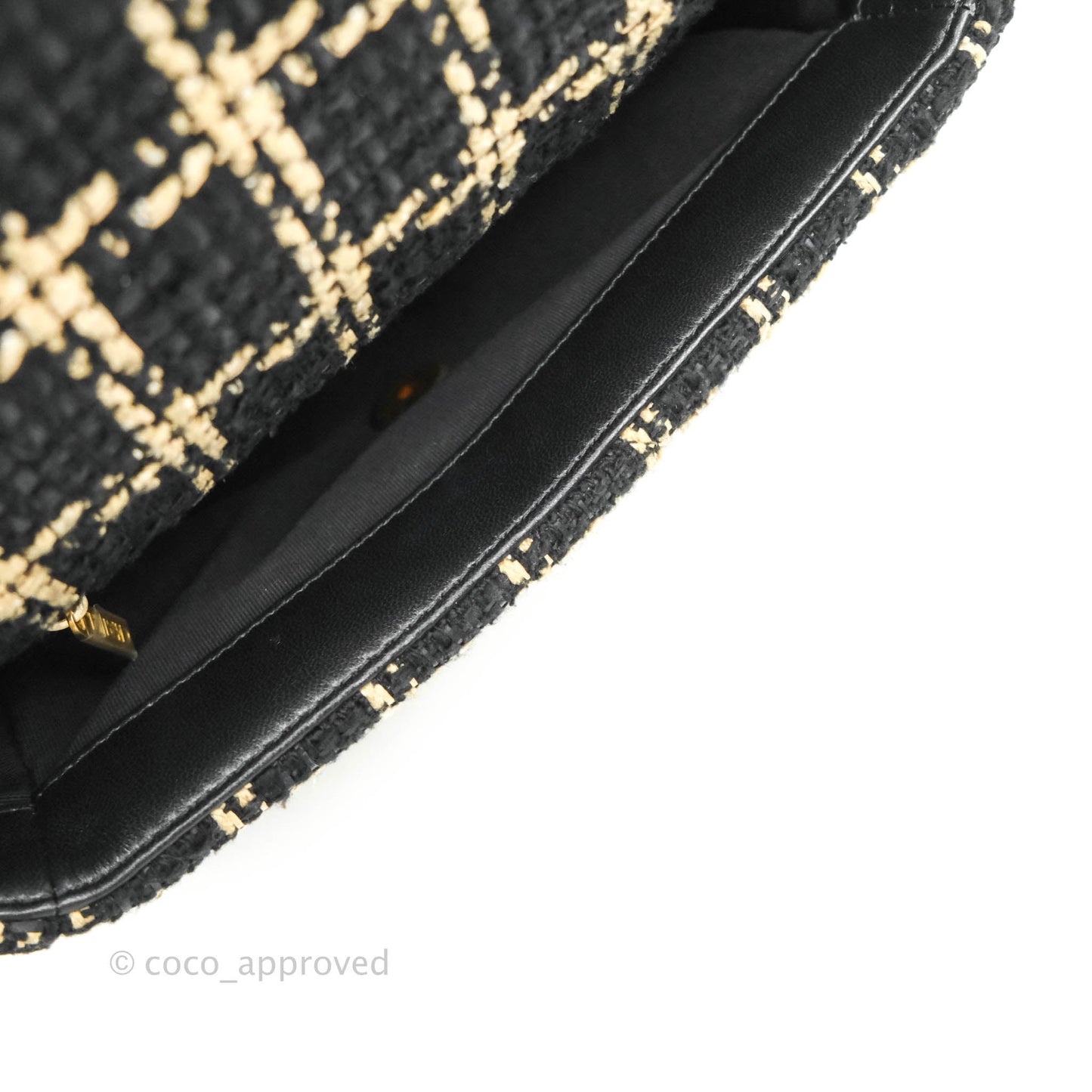 Chanel 19 Small Tweed Black Beige Mixed Hardware