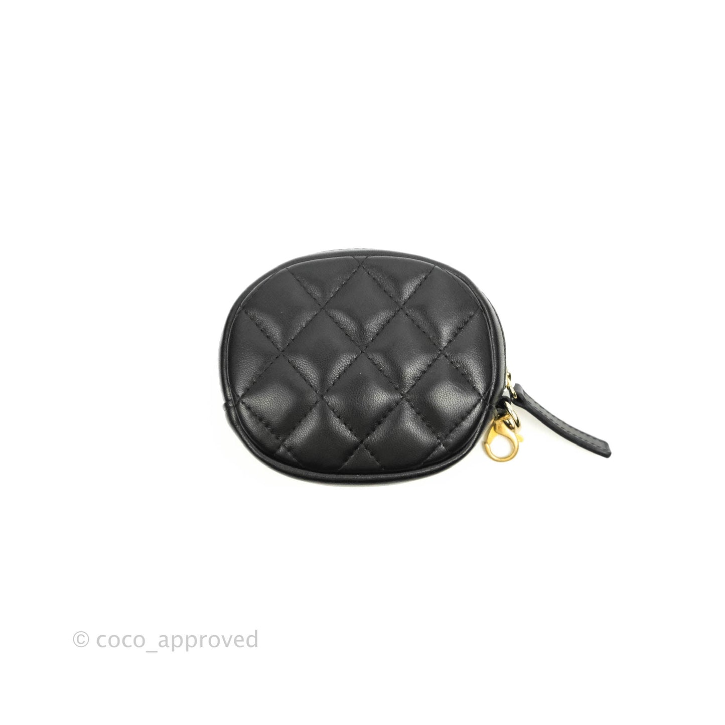 Chanel 19 Wallet On Chain WOC Houndstooth Beige Black Tweed Gold Hardware