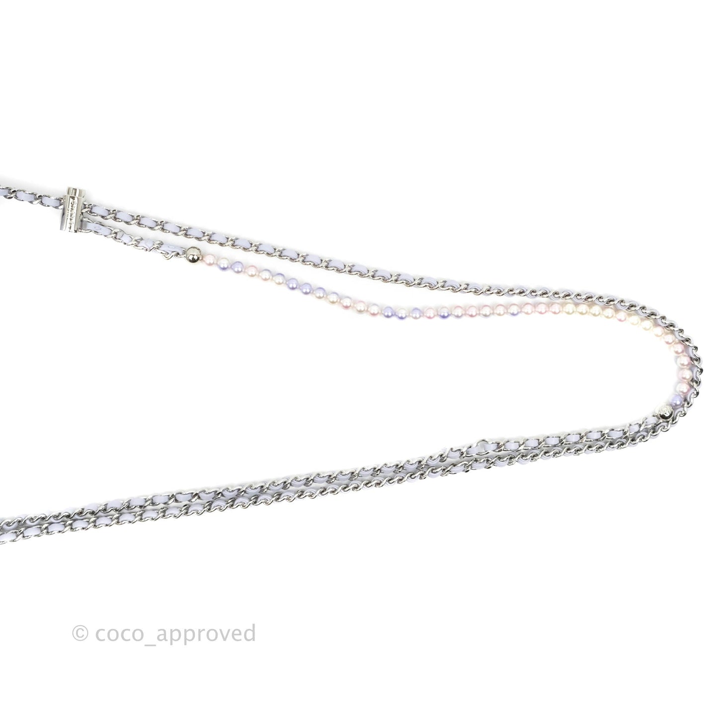 Chanel Quilted My Perfect Mini With Pearl Lilac Lambskin Silver Hardware