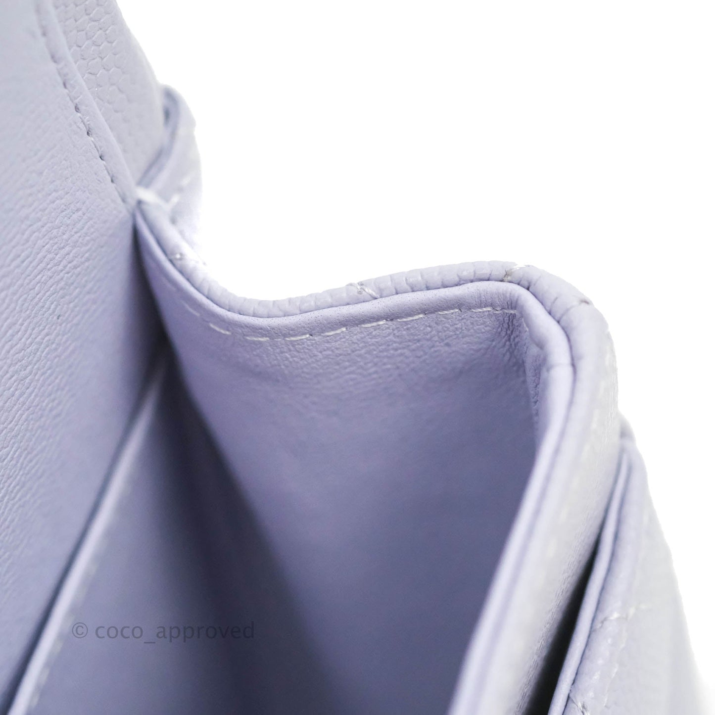 Chanel Classic Small S/M Flap Lilac Caviar Silver Hardware 21K