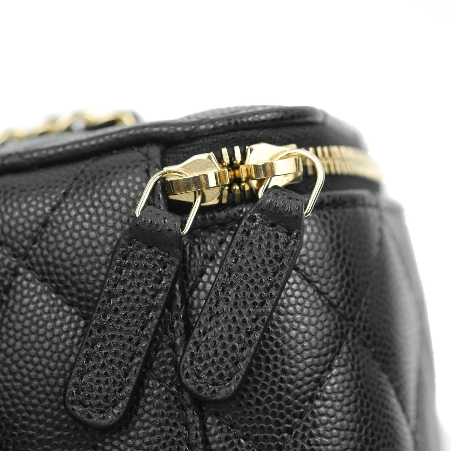 Chanel Classic Vanity Rectangular Black Caviar Gold Hardware